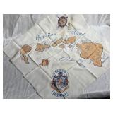 Hawaiian Islands Silky fabric with the islands of