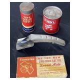 Vintage garage items. Tube repair outfit by good