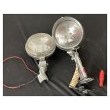 Vintage spotlights, one is a GE with all chrome