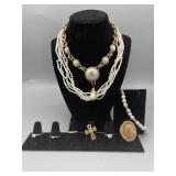 Lot of costume jewelry including necklace is a