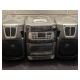 Portable digital radio with surround Bass boost.