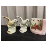 Trio of Wildlife Planters