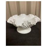 Large Milkglass Hobnail Tulip Bowl