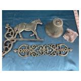 Metal doorbell with horse design. New never