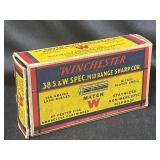 Vintage box of Winchester 38 Special mid range