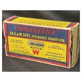 Vintage box of Winchester 38 Special mid range