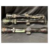 Three scopes, one is a Tasco 4 x 32 there is also