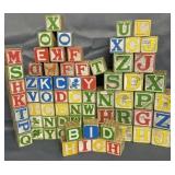 Vintage Wood Baby Blocks