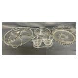 Lot of Clear Candlewick Glass Pieces