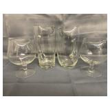 Lot of Clear Glass Pitchers