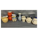 Lot of Teapots, Pitchers, and Vase