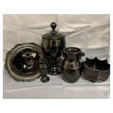 Lot of Black Gloss Ceramic Pieces