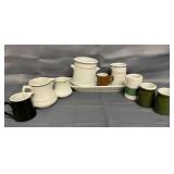 Lot of Small Ceramic Pitchers and More