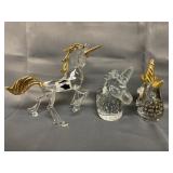 Small Glass Unicorns