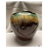 RRPCo Roseville OH Drip Glaze Art Pottery Vase ~