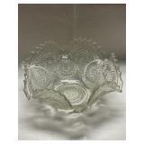 Vintage Scalloped Pressed Glass Dish/Bowl 10