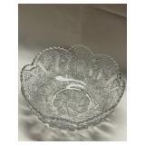 9 in. AMERICAN BRILLENT CUT GLASS SALAD BOWL