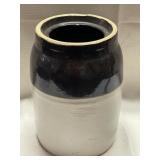 Great Vintage Stoneware Brown and Tan Pickle