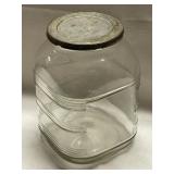 Vintage clear glass jar