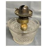 Clear Glass Oil Lamp 6" tall
