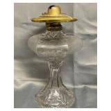 12" Tall Clear Glass Oil Lamp