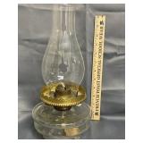 Clear Glass Oil Lamp 6" tall