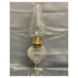 Clear Glass Oil Lamp 9-1/2" Tall