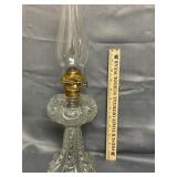 Clear Glass Oil Lamp 11" Tall