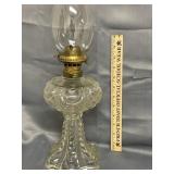 Clear Glass Oil Lamp 11-1/2" Tall