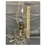 Clear Glass Oil Lamp 7" Tall