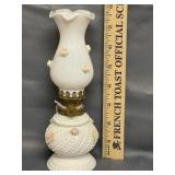 Mini Milk Glass Oil Lamp