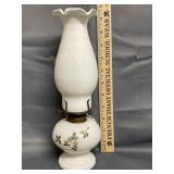 Painted Milk Glass Mini Oil Lamp