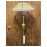 Double Socket Floor Lamp with Brass Shade, Brass,