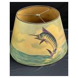 Signed, Painted Cardboard Lampshade