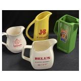 Four Scotch Whiskey Advertising Pitchers