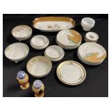 Lot of Footed Bowls, Plates, Salt & Pepper, etc.