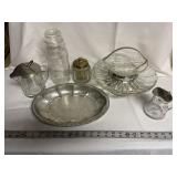 Quantity of Heavy Glass Pitchers, Bowls, and More