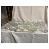 Quanitity of Heavy Glass Bowls, Creamers, and More