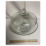 Heavy Glass Covered Cake Plate