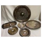 Serving trays- lot of six stamped