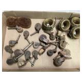 Vintage lot og small caster wheels and more