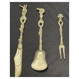 Vintage Fork, spoon and knife- silver in color.