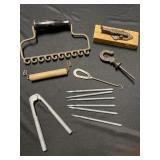 Lot of vintage smalls. One item resembles a door