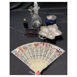 Vintage mustard jar, CLEAR GLASS CRUET BOTTLE