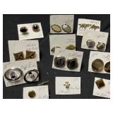 Cuff links- 9 pairs and 3 tie clips.