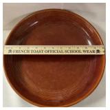 12 Inch Diameter Brown Ceramic Bowl