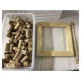 Bin full of wine corks