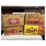 Four Vintage Cardboard Beer Boxes