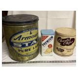 3 Vintage Advertising Cans
