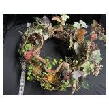 Faux Fruit and Leaf Door Wreath